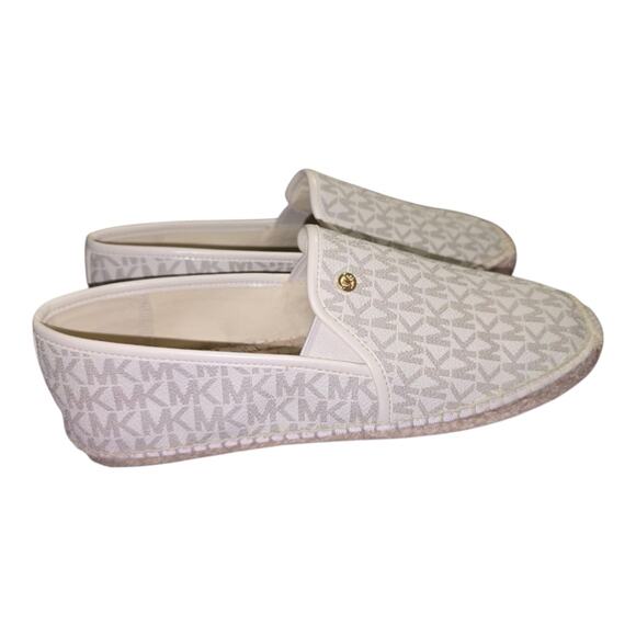 Michael Kors Women's Cream Logo Espidrille Slip-On Shoes Size 10 New - Picture 6 of 9